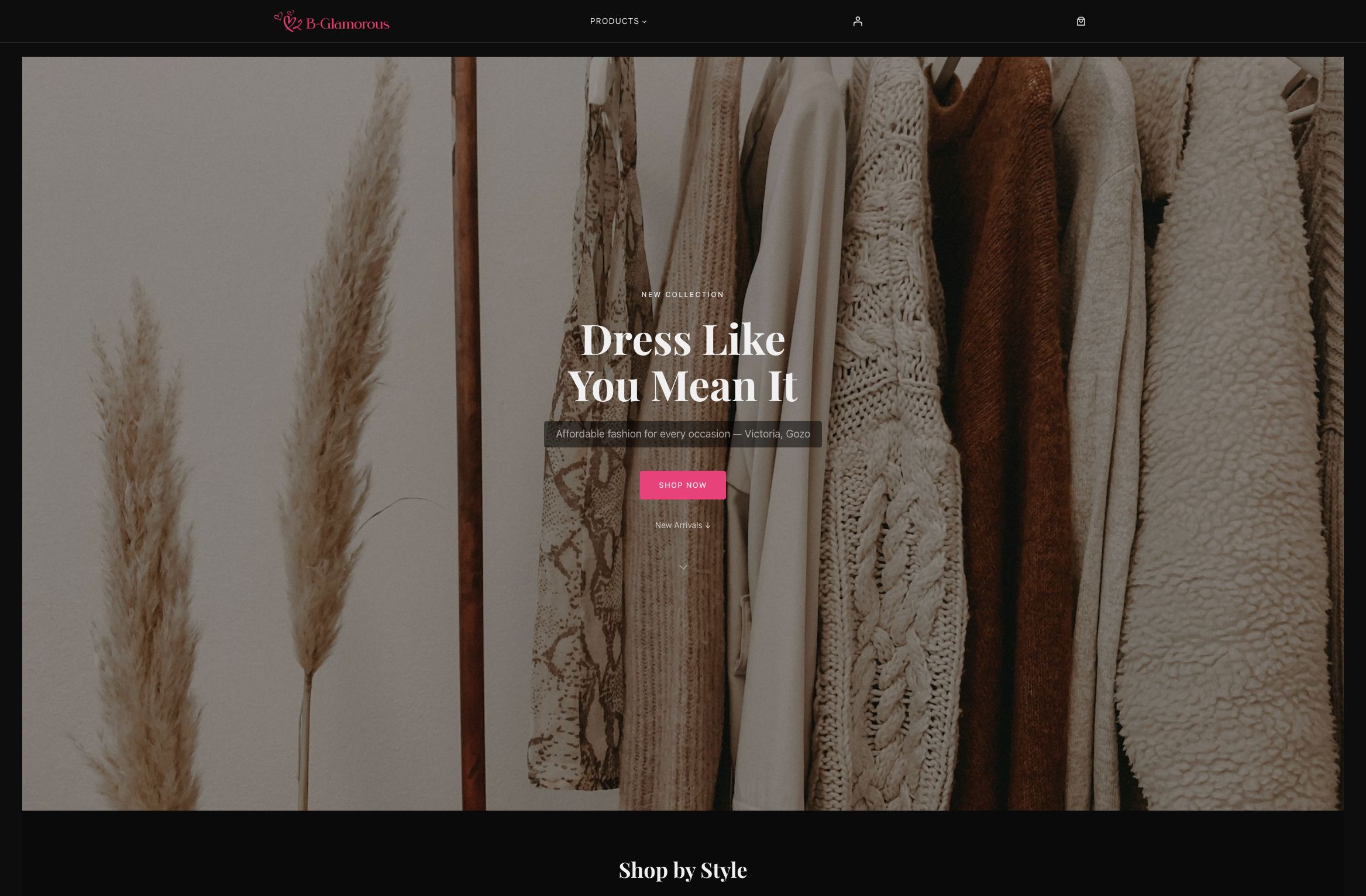 B-Glamorous — WooCommerce fashion boutique