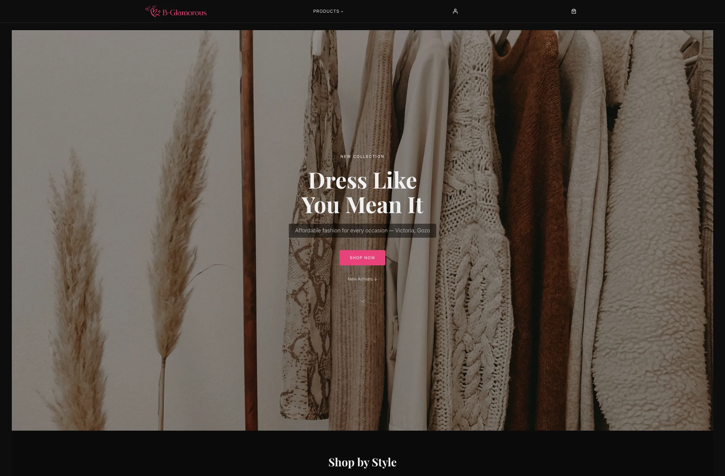 B-Glamorous — WooCommerce fashion boutique